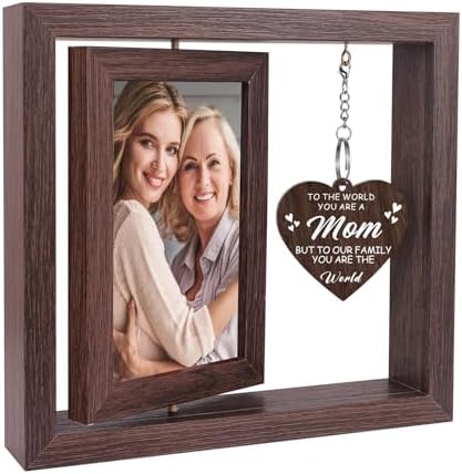 Gifts for Mom from Daughter Son Kids, Mothers Day Gifts for Wife Mom Mother Birthday Gifts, Mothers Day Gift Ideas Christmas Thanksgiving Gifts Rotating Picture Frame Display 4×6 Photos