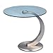 Produktbild M2 Kollektion 530488 Beistelltisch Cupido, Metall Edelstahloptik, Deckplatte Sicherheitsglas klar, Durchmesser 50cm, Höhe 46cm