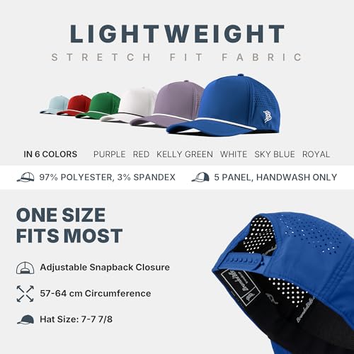 Image of Branded Bills Heritage Old Glory PVC 5-Panel Performance Hat for Men | Baseball Cap