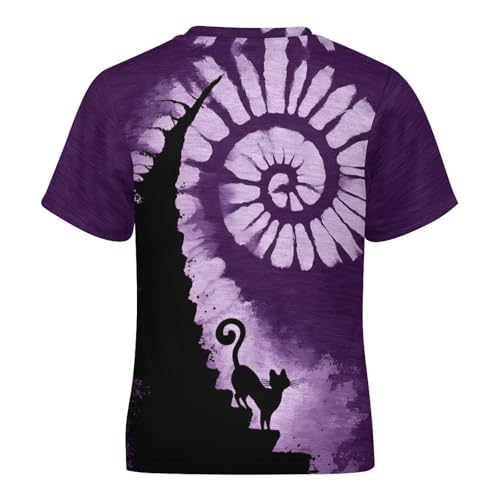 Kids Tie Dye Shirts for Boys Girls Cool 3D Print Children Hippies Short Sleeve Tees Tie-Dye T Shirt4