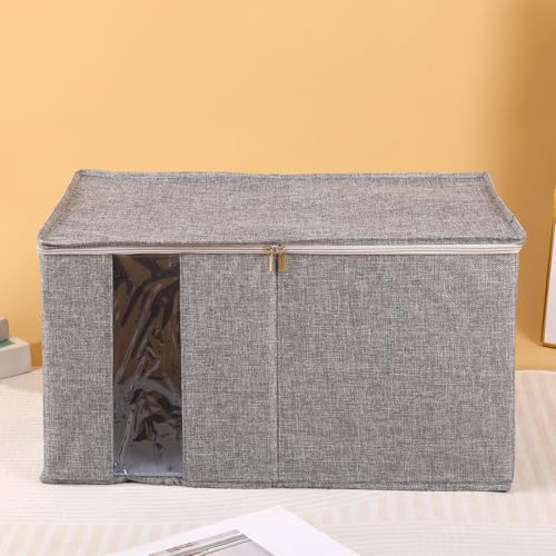Almacenaje de ropa con cajas de tela plegables para mantas y zapatos 4