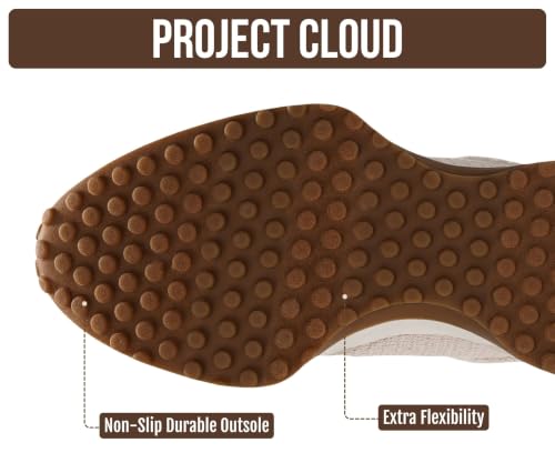 Image of Project Cloud Trendy Fashion Sneakers for Women 2026 - Memory Foam and Non-Slip Comfortable Casual Ladies Shoes for Womens Fashion Sneakers - Lightweight Lace-up Shoes (Lecco)