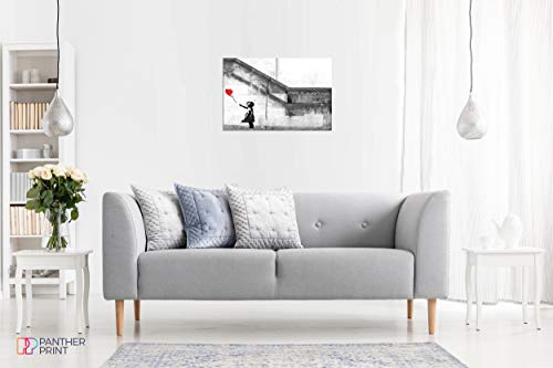 Panther Print, Large Canvas Wall Art, Quality Prints For Walls, Beautiful Living Room Framed Artwork, Banksy Canvas Balloon Girl Graffiti Picture For Special Occasions (51X76Cm) #TOP2