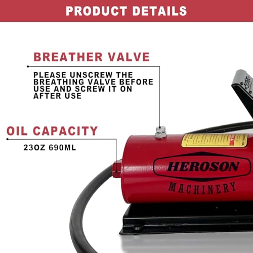 Generic Heroson Air Hydraulic Pump,10,000 Psi High Pressure Pneumatic Hydraulic Pump,1.7L Reservoir thumb #3