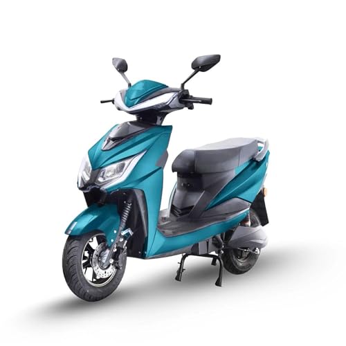 Image of Ryoto Electric Scooter Non RTO Lithium-ion, Top Speed: Approx. 25-30 km /h, Range (Mileage): Approx. 70-90 km per Charge, Waterproof Electrical Bike Scooty (Teal Blue)
