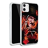 A Nightmare on Elm Street Freddy's Fire Protective Slim Fit Hybrid Rubber Bumper Case Fits Apple iPhone 8, 8 Plus, X, 11, 11 Pro,11 Pro Max