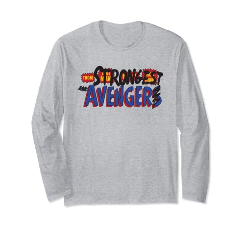 T-shirt Thor manches longues Marvel vêtement geek imprimé Strongest Avenger