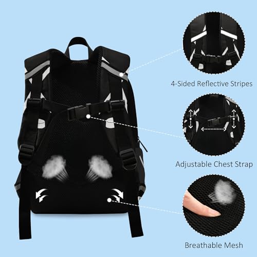 Fisyme Hockey Stick Puck Black Custom Backpack Schoolbag Kids Daypack Toddler Travel School Bag Small Backpacks for Kindergarten Preschool Nursery Boys Girl3