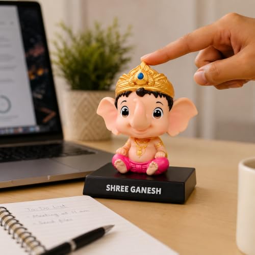 Daiyamondo Shree Ganesh Bobblehead Figurine - Image 4