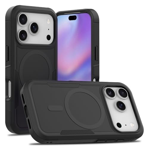 iPhone 15 Plus �p�P�[�X MagSafe�Ή� PC+TPU�f�� �ϏՌ� �y�� ���^ �G�A�o�b�O�ی� �����h�~ �R�p ���΂ݖh�~ ������� �ǂ����G ��p �l�C ��v �A�C�z��15 Plus �J�o�[ �i�u���b�N�j