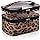 Double-layer Cosmetic Bag Makeup Bag Travel Makeup Bag Makeup Bags for Women Cosmetics Cases Portable Waterproof Foldable (Leopard)