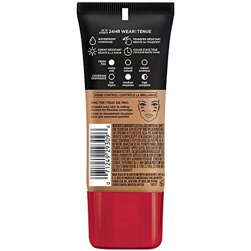 L'Oreal Paris Cosmetics Makeup Infallible Pro-Matte Liquid Longwear Foundation, Créme Café, 1 fl oz.