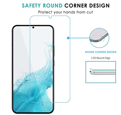 Image of KAPAVER Glas HD EasyDO 2.5D Samsung Galaxy S22 Plus Tempered Glass Screen Guard Protector /Screen Guard Compatible with Galaxy S22 Plus (Pack of 2 Glass with 1 Easy Applicator) Transparent Clear