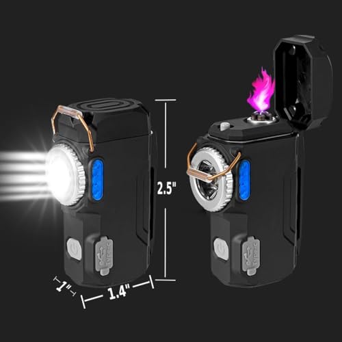 Encendedor eléctrico BY-J con carga rápida y linterna miniatura 3