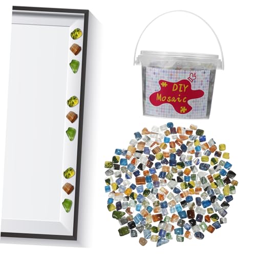 NUOBESTY Carreaux De Verre Coloré Pièces Pour Artisanat Cadres Photo Et Sous-verres Diy Set De Mosaïque Pour Projets Créatifs