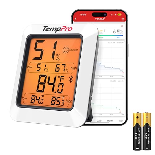 TempPro Hygrometer Thermometer for House, Bluetooth...