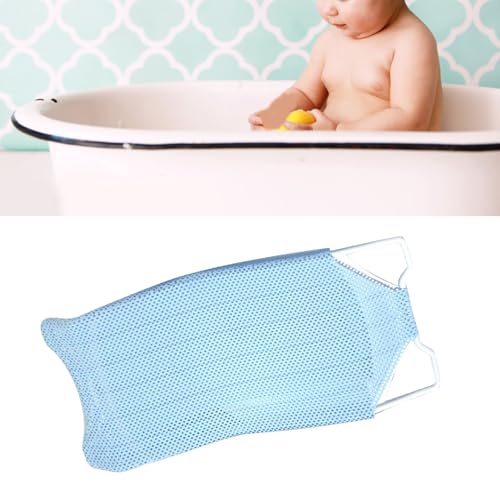 Image of Baby Bath Seat Support Net Non Slip Mesh Cushion Portable for Newborns to Toddlers (Sky Blue)