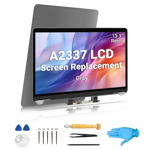 KLOXA A2337 Screen Replacement 13.3 for 2020 MacBook Air 13 inch M1 | Retina Display Assembly | Full LCD ScreenGrey