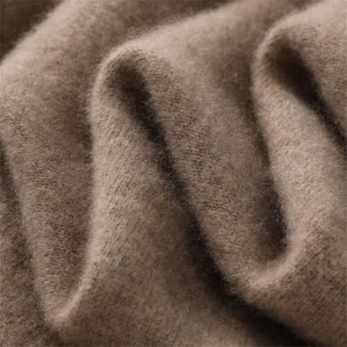 REHJJDFD Men's Wool Sweater Long Sleeves Round Neck Knitted Warm Pullover Business Casual Jumper3