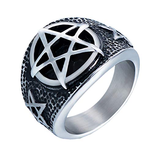 Feng Shui Anneaux Pentagramme bague homme idée cadeau vintage