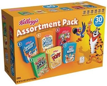 Kellogg's Jumbo Assortment Pack (32.7 Ounce, 30 Count) (2 Pack)