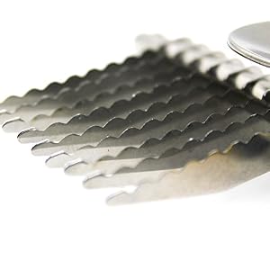 Dog Dematting Tool for Dogs and Cats - Dematting Comb Rake for Undercoat and Mat Brush - Knot Out for Dogs, Cats, Rabbits, Any Long Haired Breed Pets - Rake 9 Serration Teeth Design Dog Dematting Tool for Dogs and Cats – Dematting Comb Rake for Undercoat and Mat Brush – Knot Out for Dogs, Cats, Rabbits, Any Long Haired Breed Pets – Rake 9 Serration Teeth Design