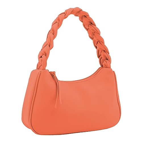 Image of Emperia Braided Top Handle Shoulder Bag For Women, Trendy Designer Small Hobo Tote Handbag