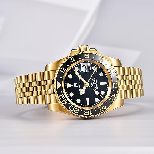 Image of CADISEN Pagani Design 1662 GMT Men's Automatic Mechanical Watch, Top Brand Stainless Steel Sapphire Glass, Diver's Watch Sports, Gift, Reloj Hombre.