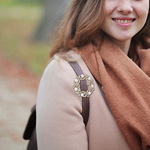 Amosfun Women Silk Scarf Clip 2pcs T- Shirt Clips Clothing Buckles Round Circle Scarf Ring Clothing Embellish Knotted Buckles for Neckerchief T- Shirt Shawl Silk Sarf Clamp Clasp - Image 4