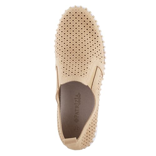 Image of PATRIZIA Surfie Women's Slip-On Shoes - Perforated Microfiber with Leather Insole, Flexible Rubber Sole, and 1 inch Heel for All-Day Comfort