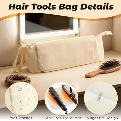 Bolsa organizadora para herramientas de cabello portátil miniatura 6