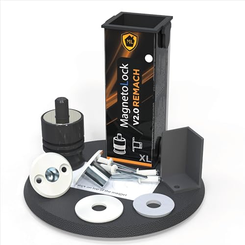 Bloqueo de Seguridad para Ventanas y Puertas correderas. Bloqueo con Ventana Cerrada y Abierta. Ajustable posición de ventilación para Seguridad niños, bebé y Mascotas.Magnetolock V2.0 REMACH(Blanco)