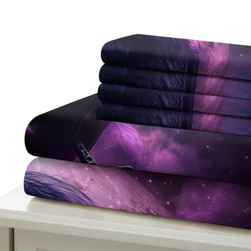 Housse de couette corbeau 3D en microfibre cosmique lit super king - 7