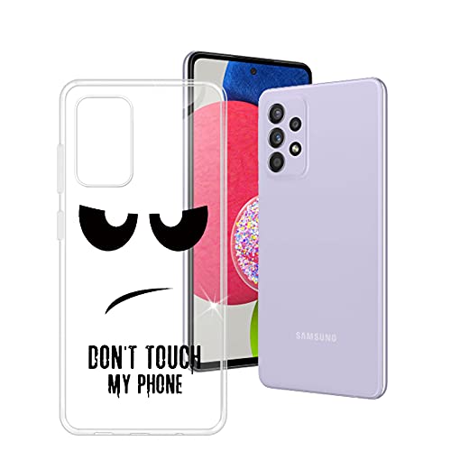 JIENI Funda para Samsung Galaxy A53 5G (6.50") ,Carcasa de telefono Transparente TPU cómodo Anti-arañazos - No me toques Cover