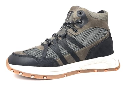 Tom Tailor Herren 4282403 Halblange Stiefel, Khaki-Black, 43 EU