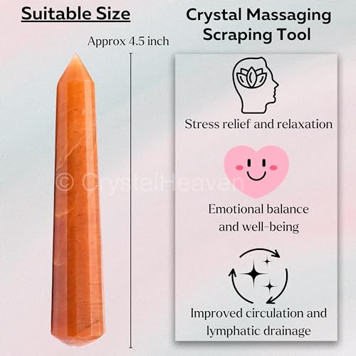 Image of Certified Red Aventurine Crystal Wand - Pointed Crystal Wand for Energy Healing, Chakra Balancing, Meditation and Home Decor - Crystals and Healing Stones for Gift