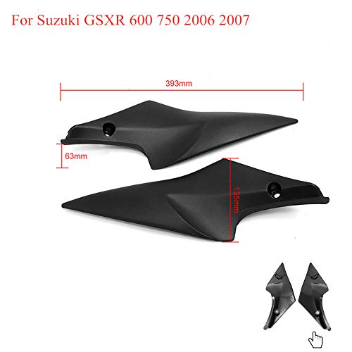 AUTOVIC Motorcycle Black Tank Side Fairing Panel Gas Tank Cover Trim For Suzuki GSXR 600 750 2006 2007 06 07 K6 Tank Side Cover Panel Fairing