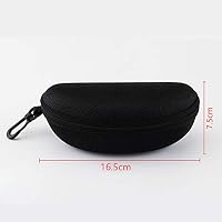 EKdirect 3 Stück Sonnenbrille Brillenetui Reißverschluss Hartschale mit Gürtelclip (Schwarz Schwarz Schwarz) – Ansicht 2
