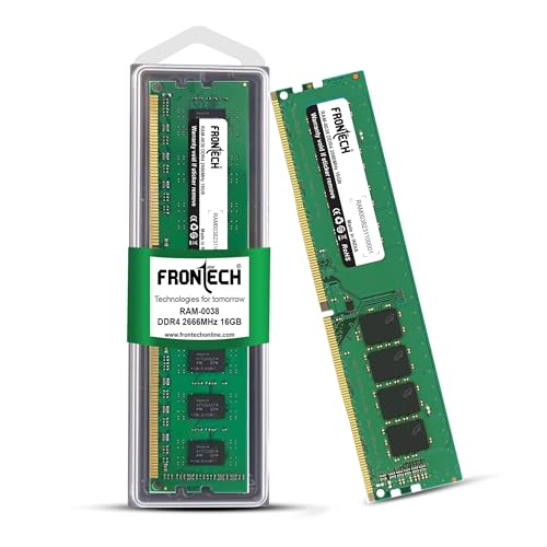 Image of FRONTECH 16GB DDR4 16 Chips 2666 MHz Desktop RAM Memory, Suitable for Gaming, Multitasking (RAM-0038)