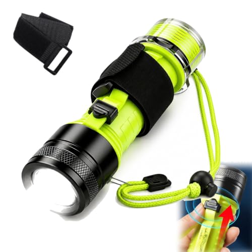 Linterna de buceo recargable y portátil con tres niveles de intensidad lumínica