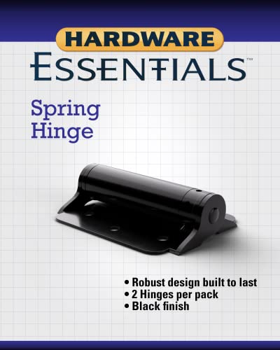 Hardware Essentials 852868 Hardware Essentials 852546 Satin Brass Double-Acting (3-Inch) Black Adjustable Screen Door Spring Hinge, 3" (76.2Mm), 2 Count #TOP1