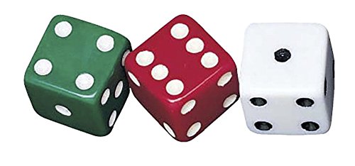 School Smart Dotted Dice Set – Assorted Colors - Set of 36, 089918, Assorted Size