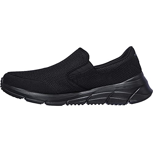 Skechers Equalizer 4.0 Krimlin, Zapatillas Hombre, Black Mesh Black Trim, 43 EU
