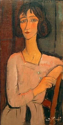 Cuadro Modigliani Margherita Sitzend para decorar un salón elegante, 60x90cm
