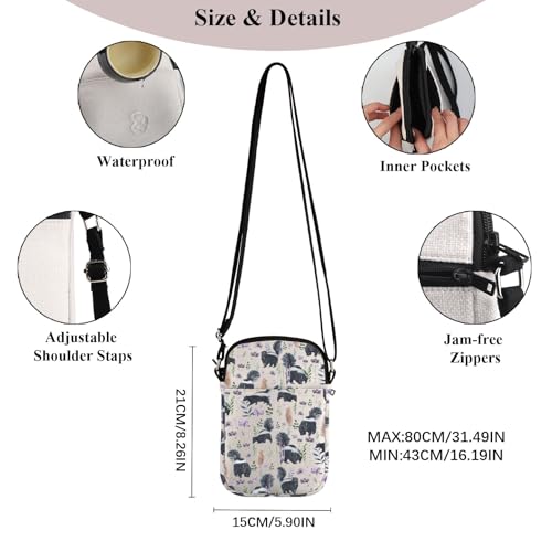 PWHAOO Skunk Lover Gift Skunk Design Crossbody Bag Skunk Fan Travel Bag Skunk Merch2