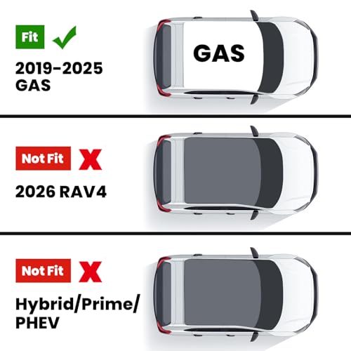 Image of LASFIT Floor Mats for Toyota RAV4 2019-2025 Gas(Not Fit Hybrid /Prime) All Weather TPE Custom Fit Floor Liners for RAV 4 LE /XLE /Limited /Adventure /XLE Premium /TRD Off-Road Front&Rear 2 Row Car Mats