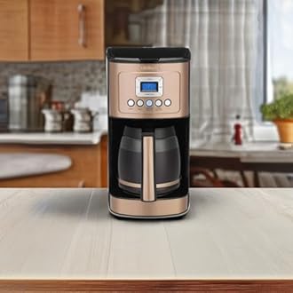 Cuisinart DCC-3200CP PerfecTemp Programmable Coffeemaker with Glass Carafe, Plastic, Copper