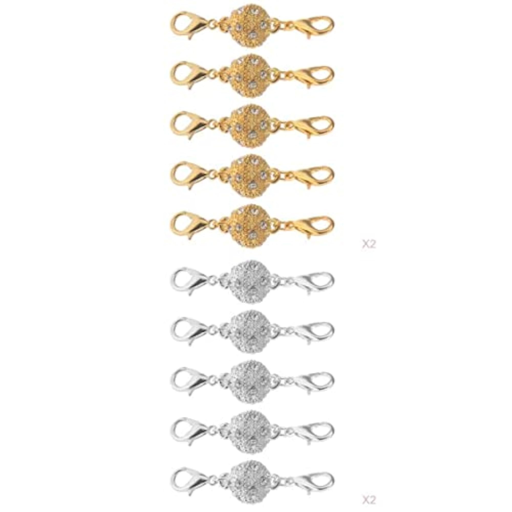 20 Pieces Ball Rhinestone Lobster Magnetic Clasps