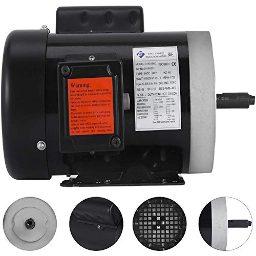 Mophorn 1 Hp Electric Motor 3450 Rpm 11.2-5.6 A Single Phase Motor Ac 115V 230V Air Compressor Motor 56C Frame Suit For Agricultural Machinery And General Equipment #TOP6