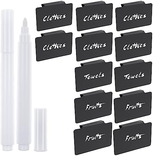 8 stuks etikettenhouders, pvc-mand, etiketten, afneembare